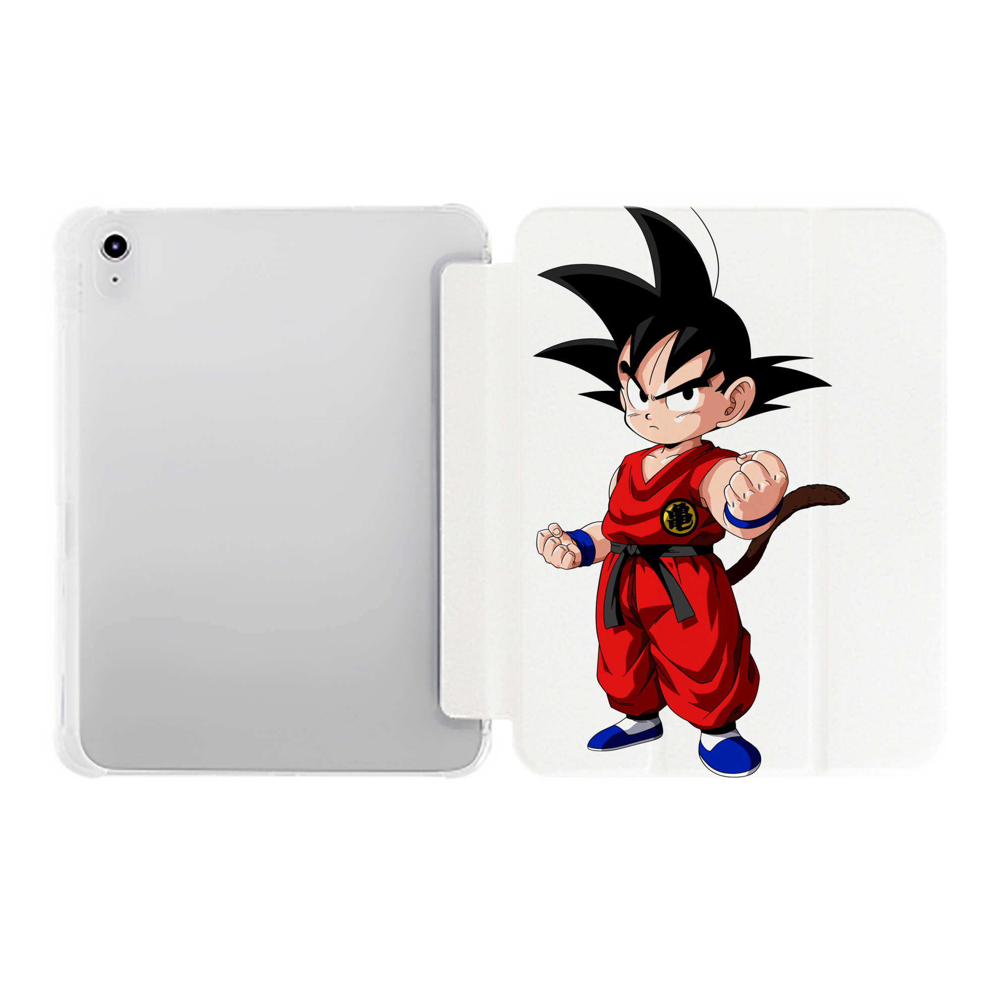 （画像用） ドラゴンボール 孫悟空（そん ごくう）Son Goku カカロット DRAGON BALL Kakarotto IPad ケース ペン収納付き 三つ折りスタンド PUレザー×シリコン 対応機種9.5/10.5/10.9インチ